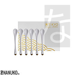 Nippon White Gold Rim Spoons Set of 6