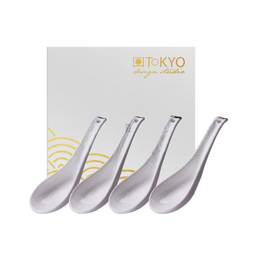 TDS Nippon White Gold Rim Spoon Set