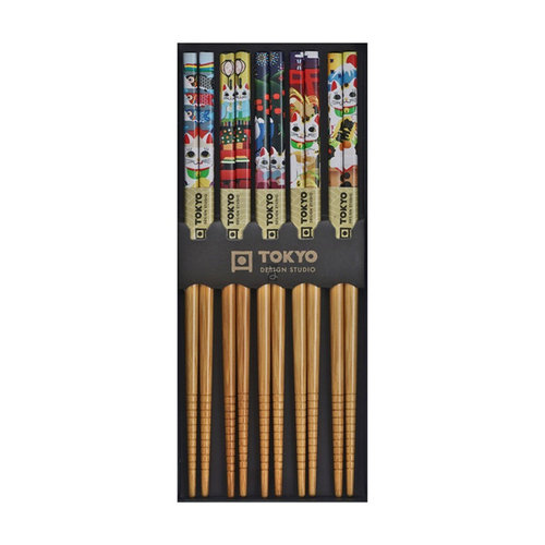 TDS Chopsticks Set Lucky Cat (5 pairs)