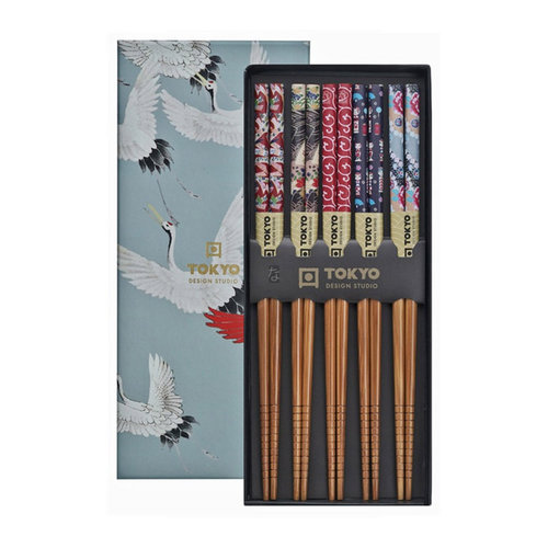 TDS Chopsticks Giftbox Crane (5 pairs)