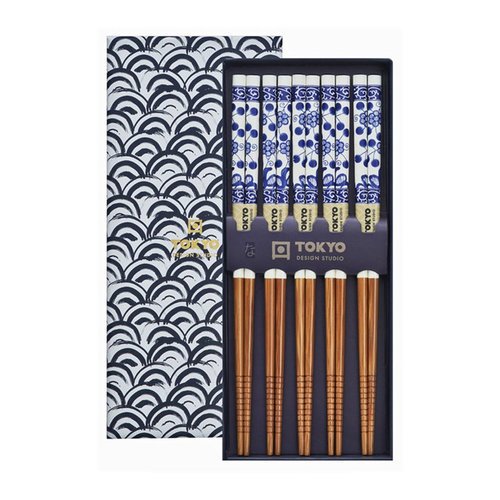 TDS Chopsticks Giftbox Wave Blue (5 pairs)