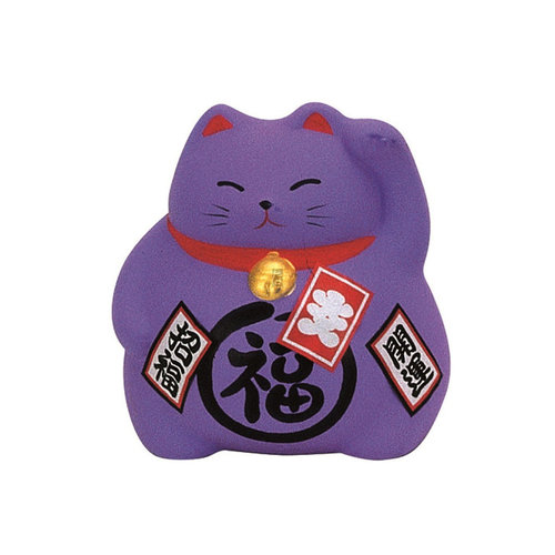 Lucky Cat 9cm purple