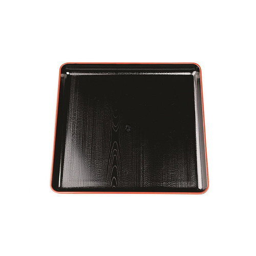 Urushi-coated Tray Black/Red 30x30cm
