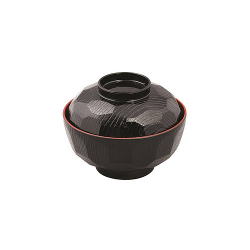Urushi-coated Bowl Black/Red 12x9,5cm