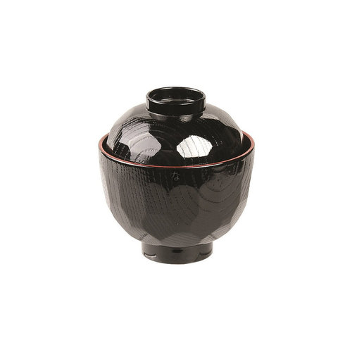 Urushi-coated Bowl Black/Red 9,5x10cm