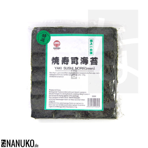Shirakiku Yaki Sushi Nori Seaweed whole 125g BBD 29.09.22