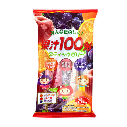 Ribon 100% Fruit Jelly Sticks assorted 130g BBD 30.09.22