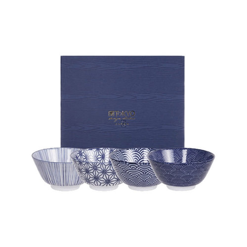 Nippon Blue Tayo Bowl Giftset 4pcs 300ml