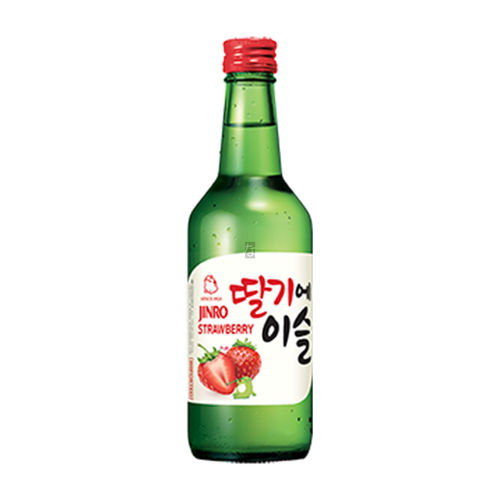 Jinro Chamisul Soju Erdbeere 360ml (koreanischer Reiswein)