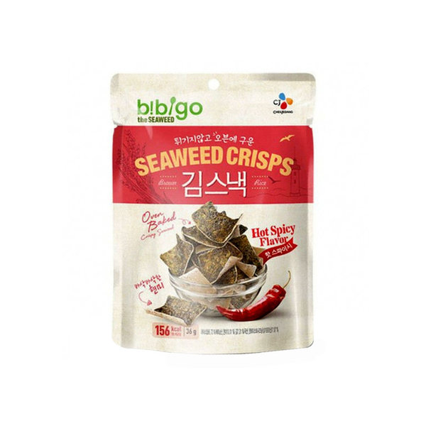 Bibigo Seetang Reis Chips scharf 20g (koreanische Cracker)