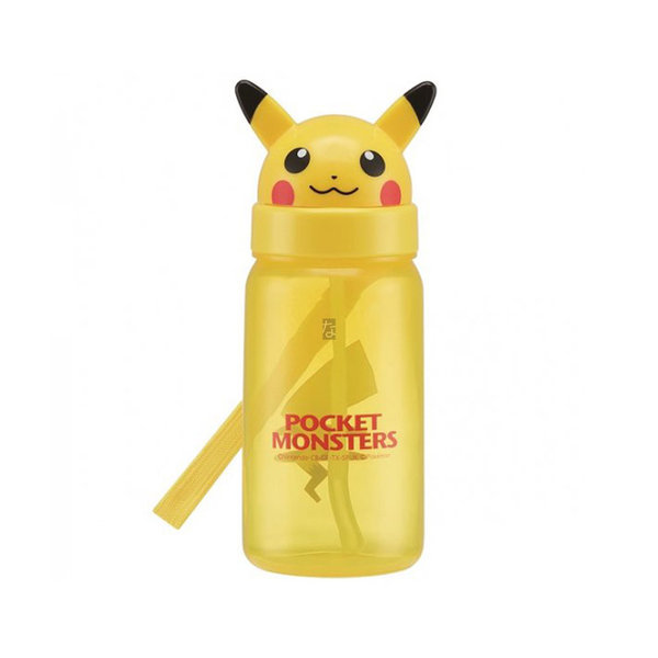Skater Pikachu Drink Bottle with Straw 350ml