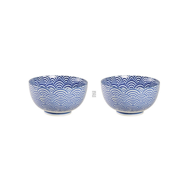 TDS Okonomi Bowl Set blaue Wellen [2er]